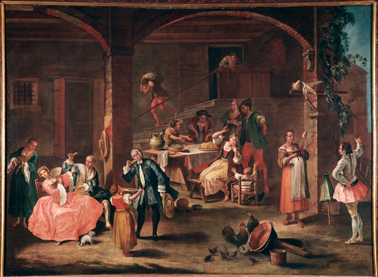 The Snack in the Countryside by Pietro Longhi