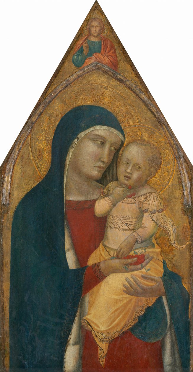 Madonna and Child, with the Blessing Christ by Pietro Lorenzetti