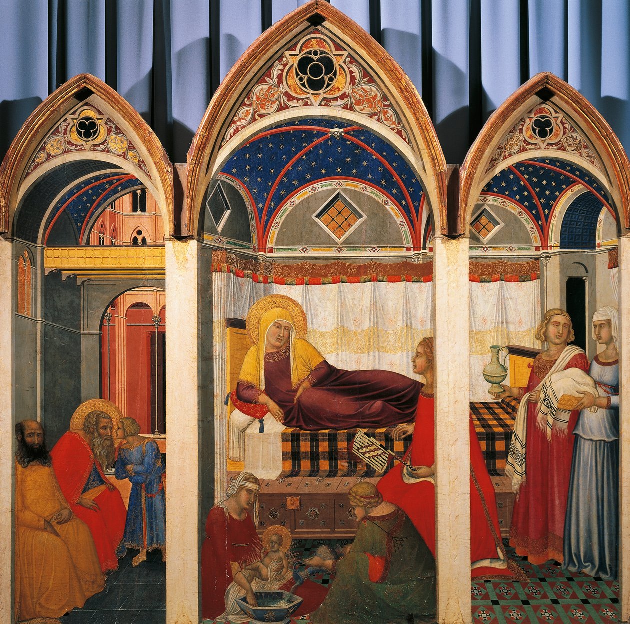 Triptych of the Nativity of the Virgin by Pietro Lorenzetti