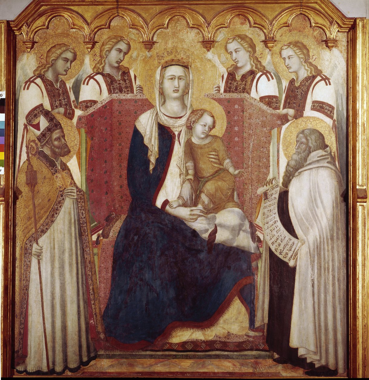 Virgin and Child Between St. Nicholas and St. Elijah by Pietro Lorenzetti