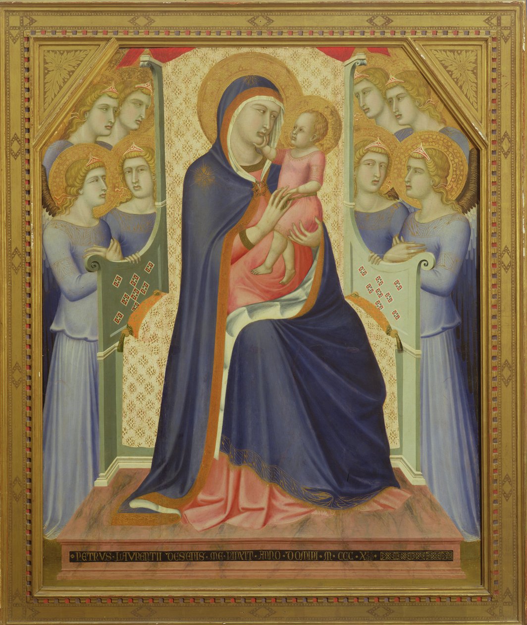 Virgin and Child Enthroned with Angels by Pietro Lorenzetti