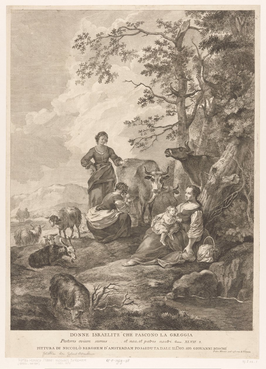 Israelite Women Herding the Flock (series title: New and Old Testament) by Pietro Monaco