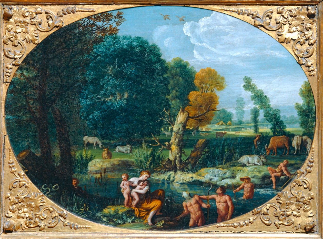 Latone changing the farmers of Lykia into frogs by Pietro Paolo Bonzi