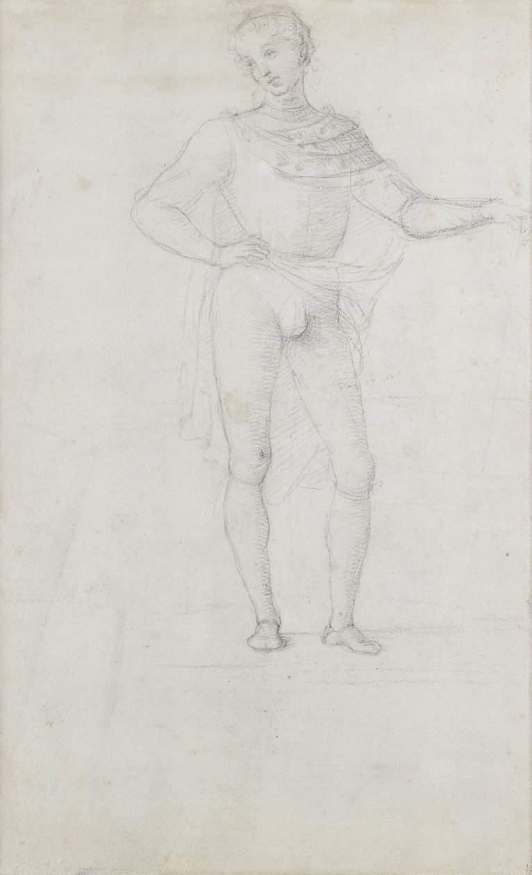 A Study for a Figure in an Adoration of the Magi by Pietro Perugino