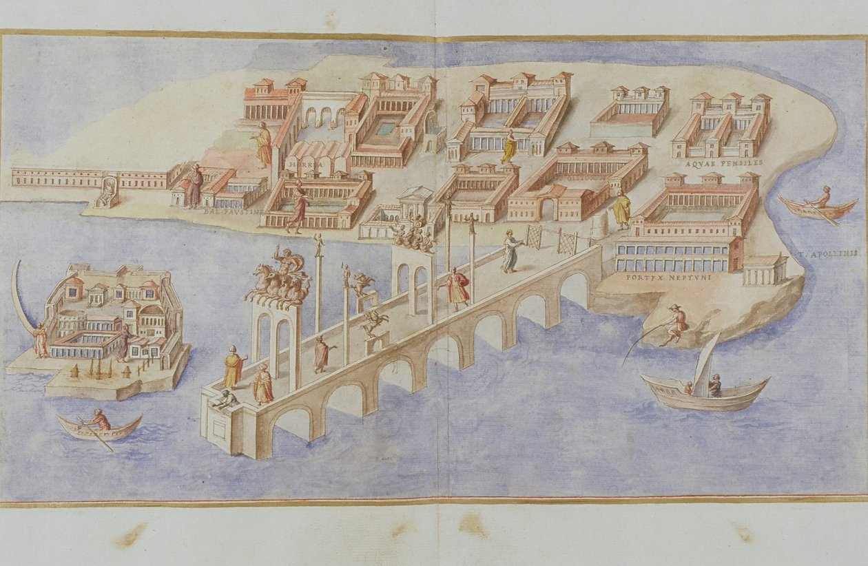 Harbour Scene by Pietro Santi Bartoli