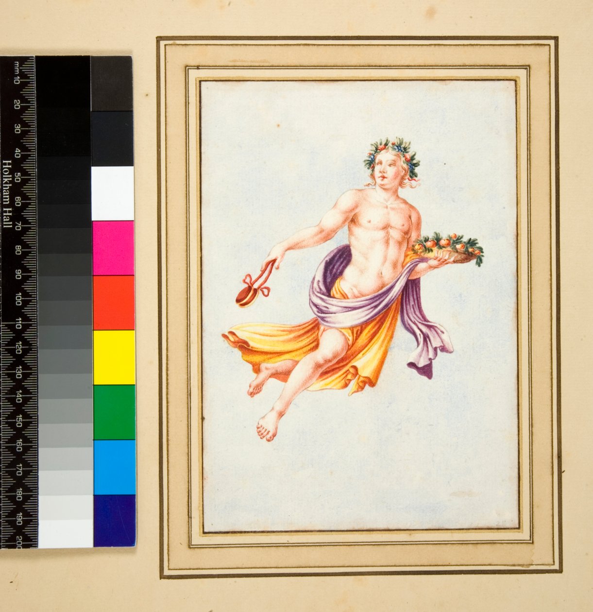 Male Figure with garland of leaves by Pietro Santi Bartoli