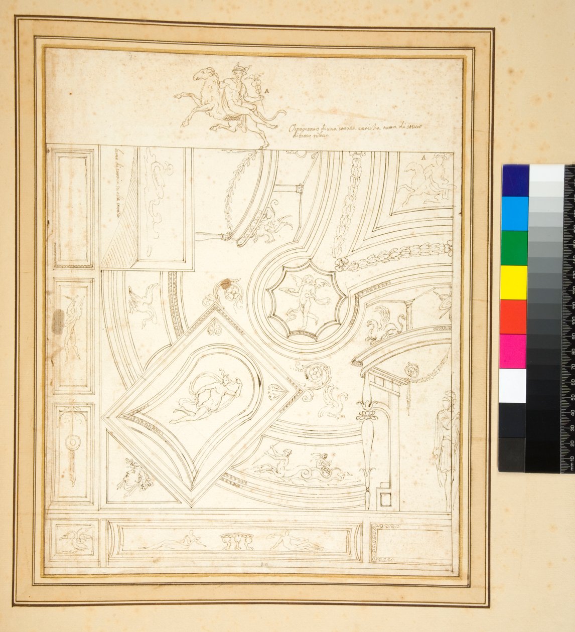 Ornament of an ancient room all in stucco bas-relief by Pietro Santi Bartoli