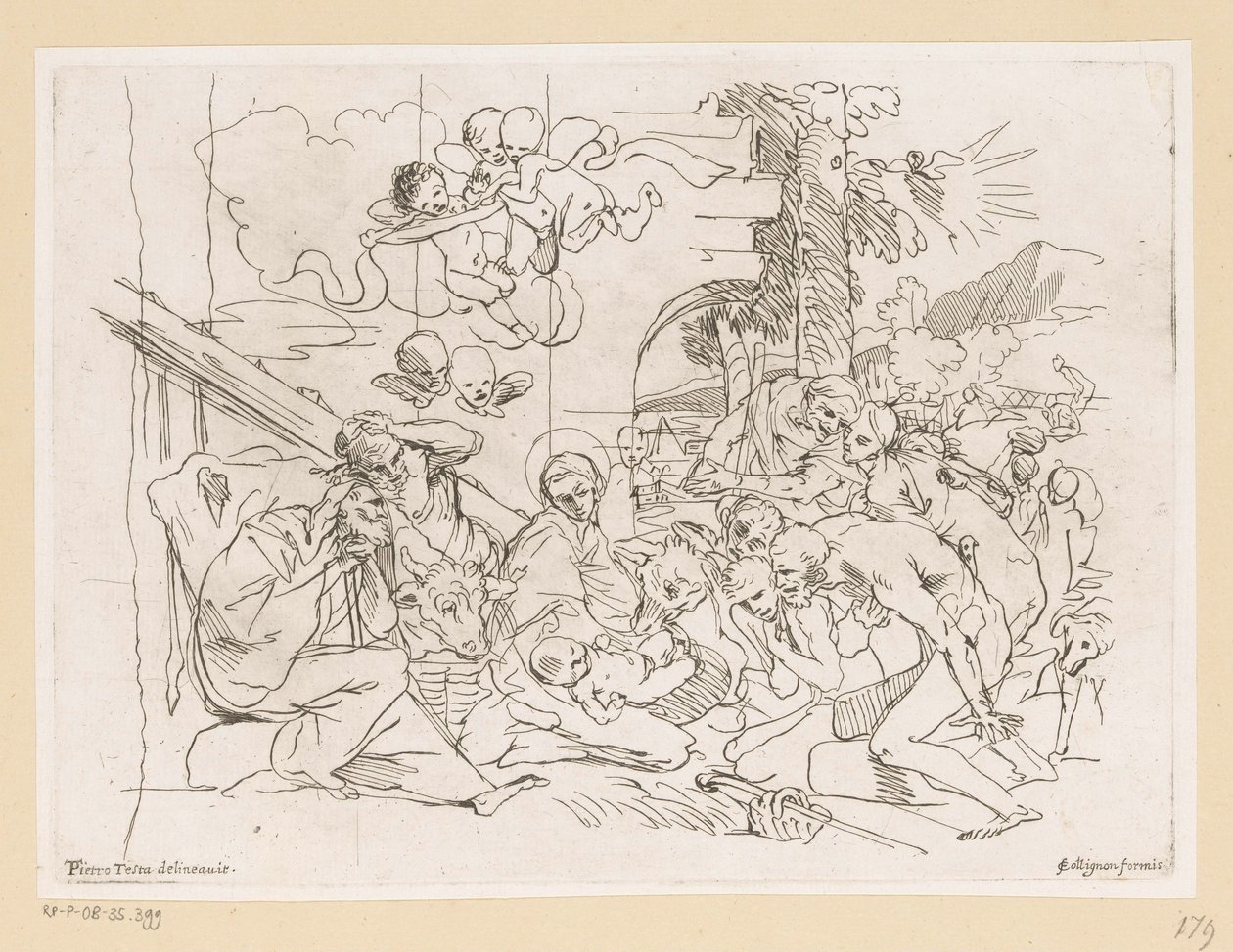 Adoration of the Shepherds by Pietro Testa