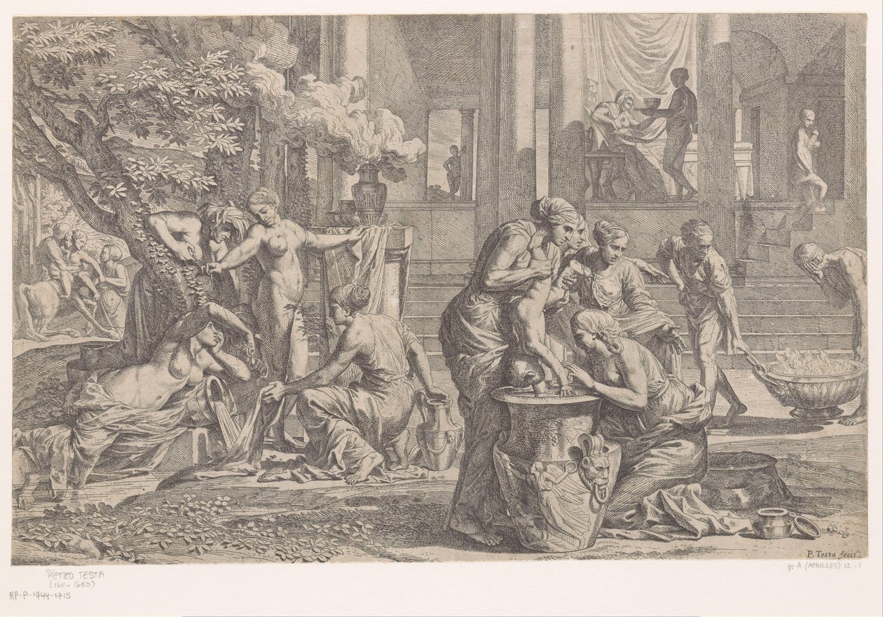 Achilles Immersed in the Water of the Styx by Pietro Testa