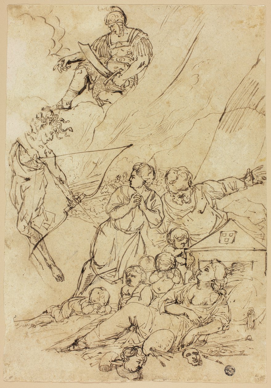 Mars Sending Gorgon to Slay the Arts by Pietro Testa