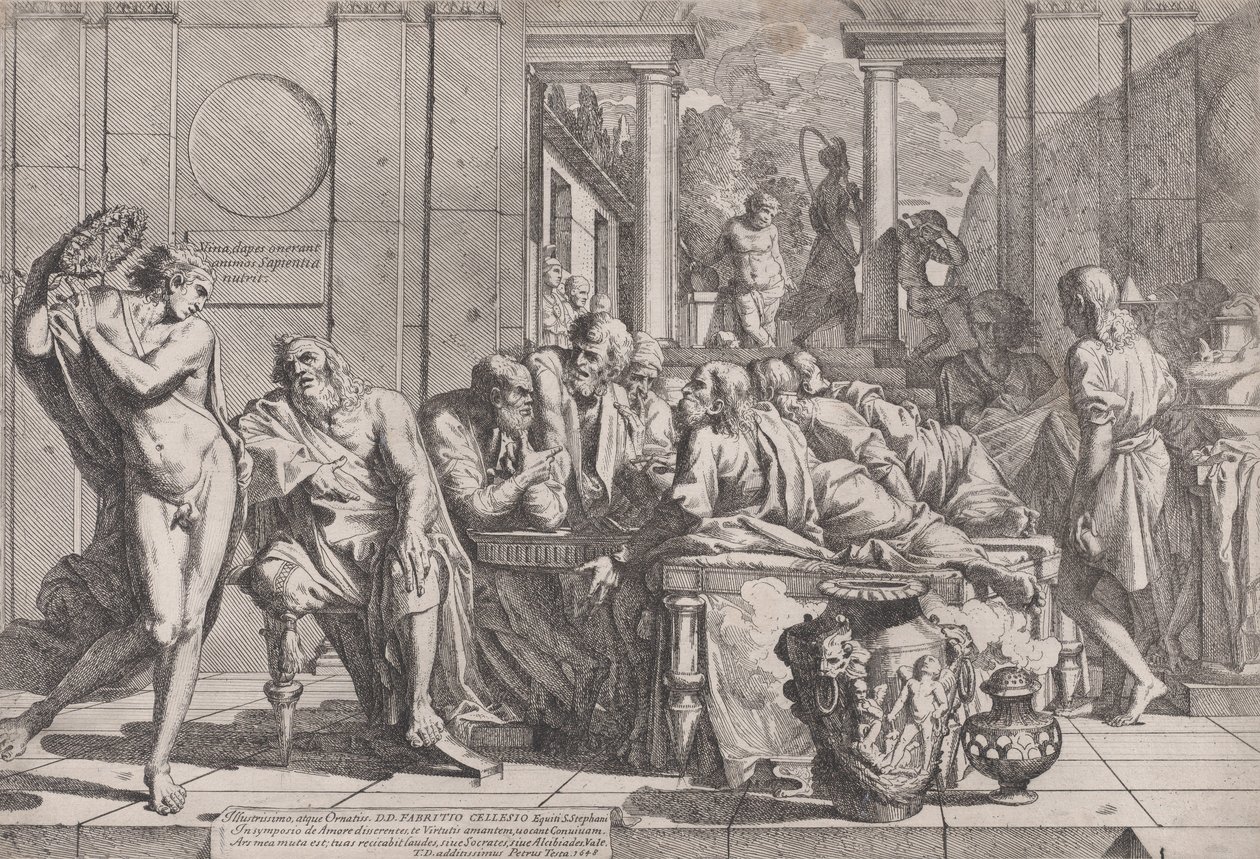 Plato's Symposium: Socrates and His Companions Seated Around a Table ...