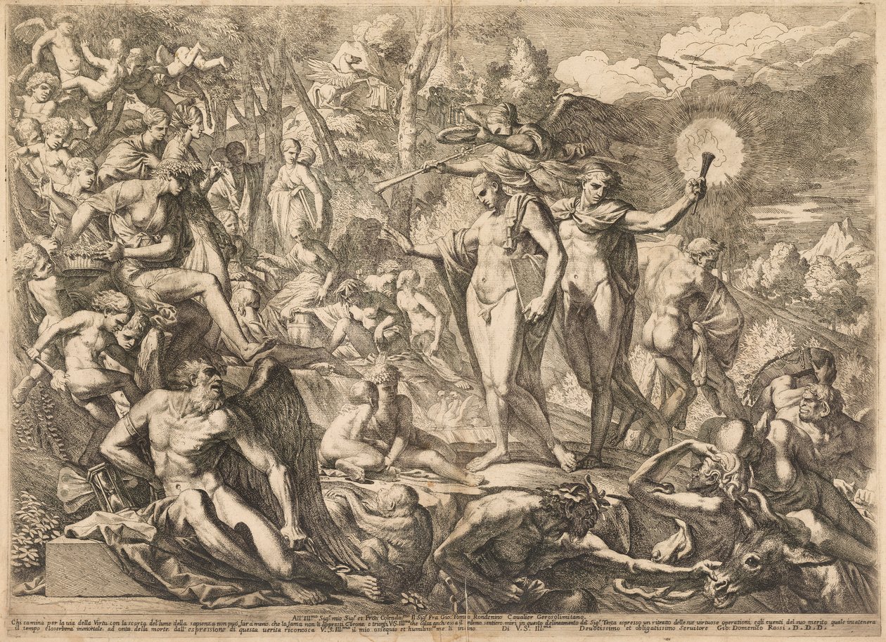 The Triumph of the Virtuous Artist on Parnassus by Pietro Testa