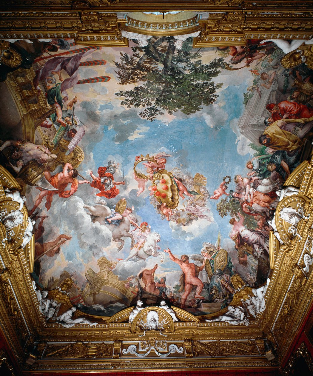 Mars after the war, vault of the Hall of Mars by Pietro da Cortona
