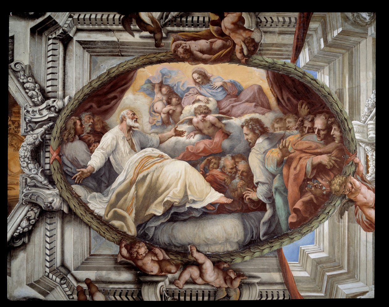 Recovering of St Philip after apparition of the Virgin by Pietro da Cortona