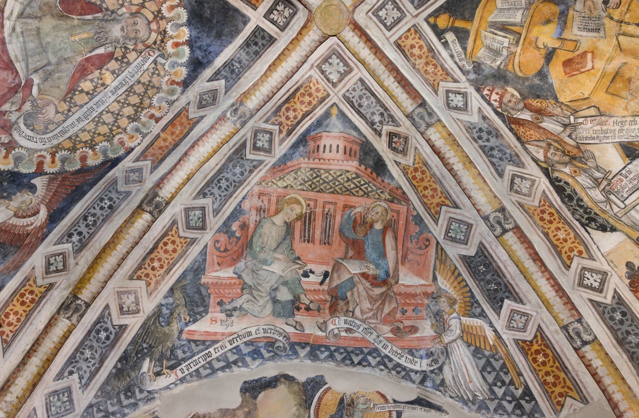 The Evangelists Saint John and Saint Matthew by Pietro da (15th century) Saluzzo