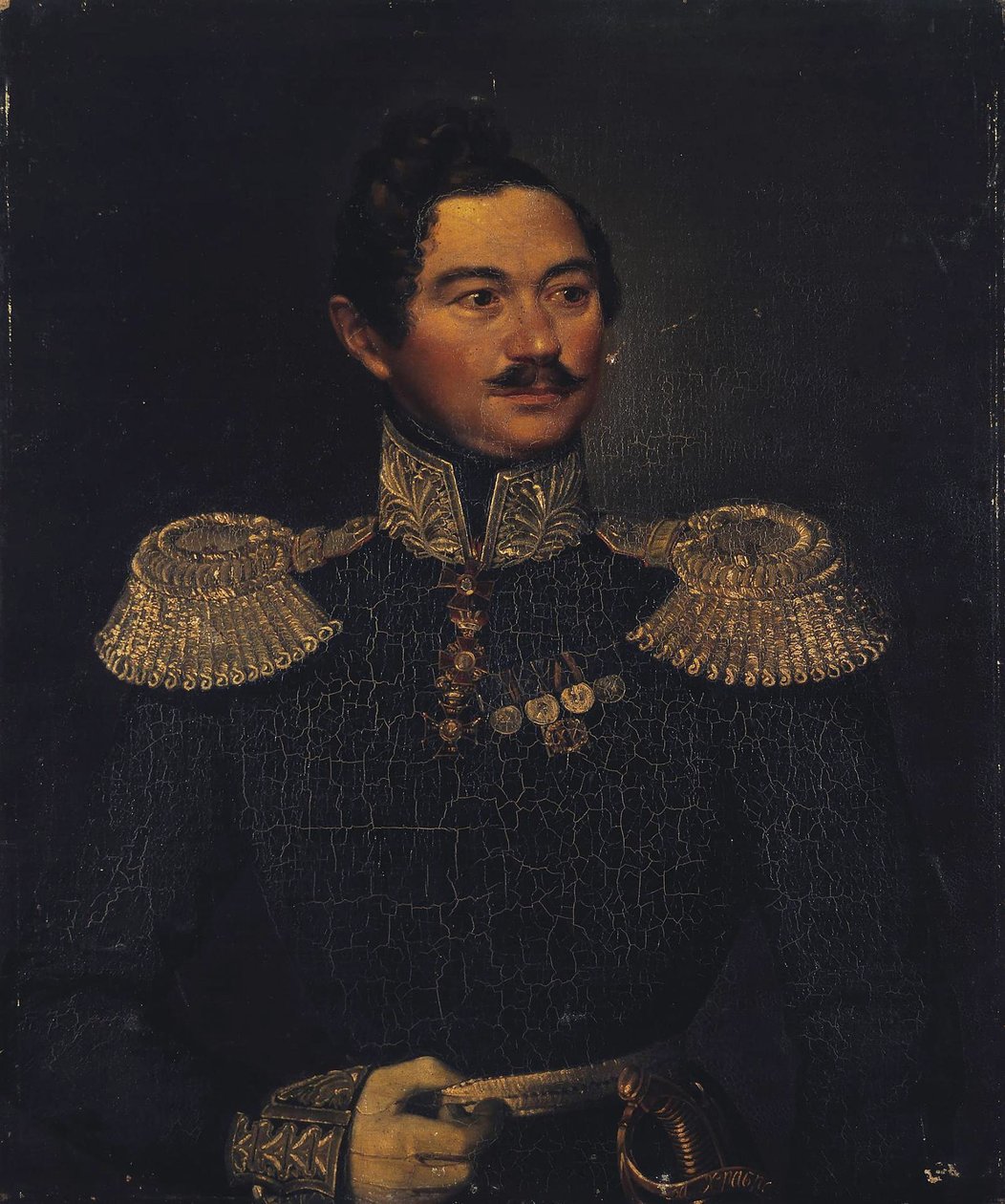 Portrait of General Ivan Alexeyevich Orlov by Pimen Nikitich Orlov
