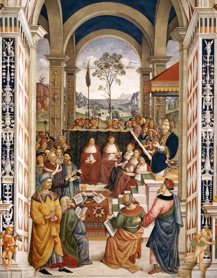 No. 8: Pope Pius II at the Congress of Mantua by Bernardino di Betto Pinturicchio