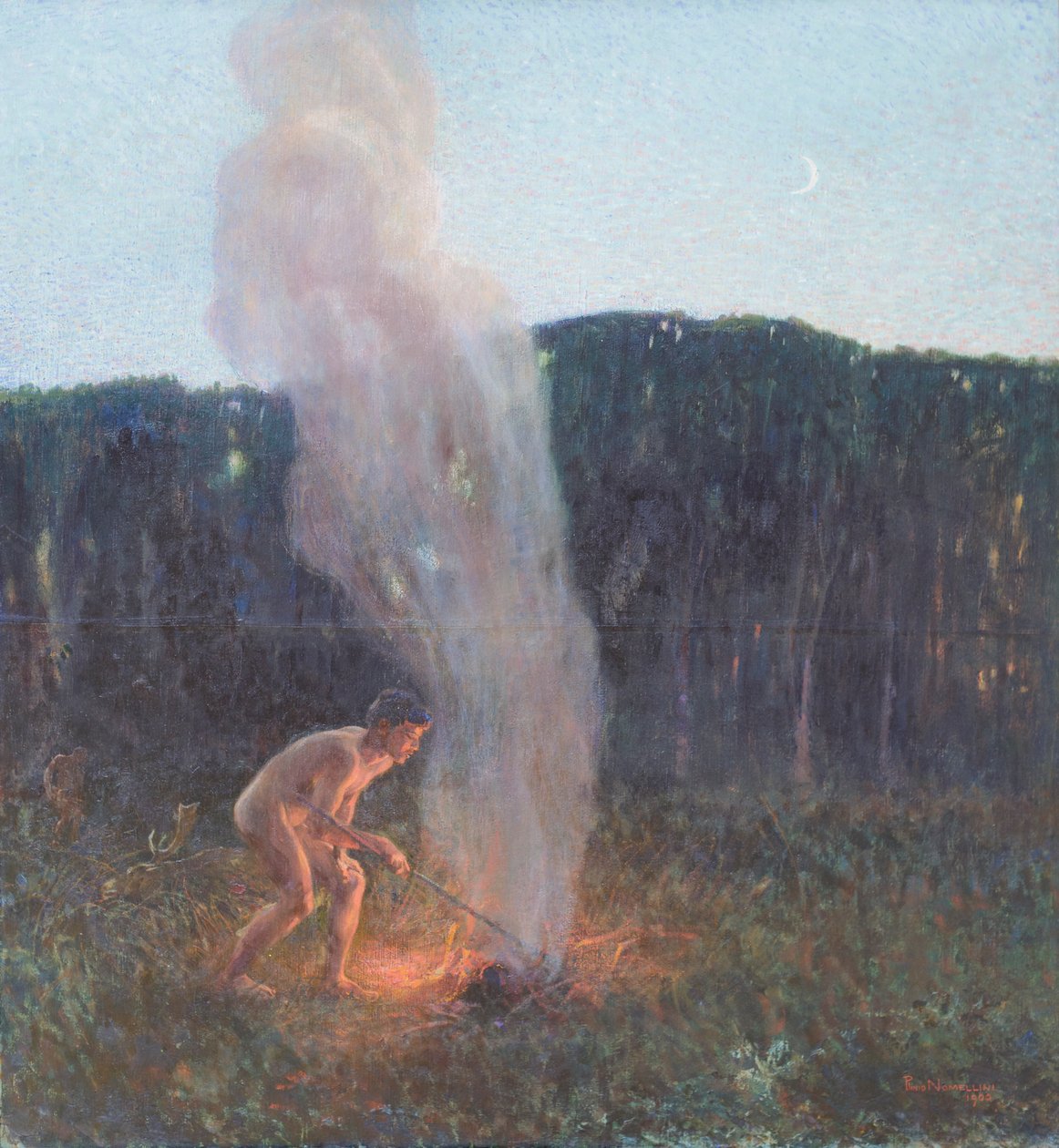 The Column of Smoke by Plinio Nomellini