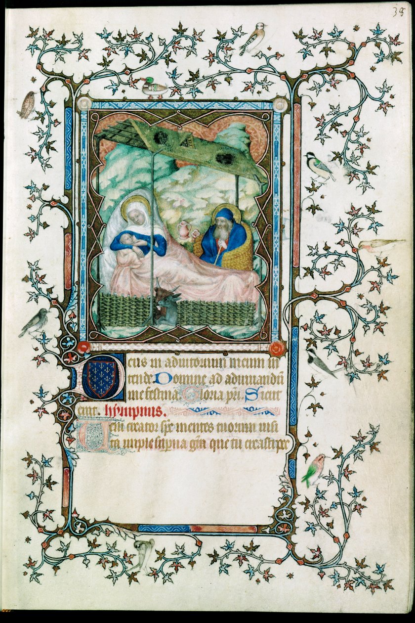Nativity. From the Petites Heures du Duc de Berry by Pol de Limbourg