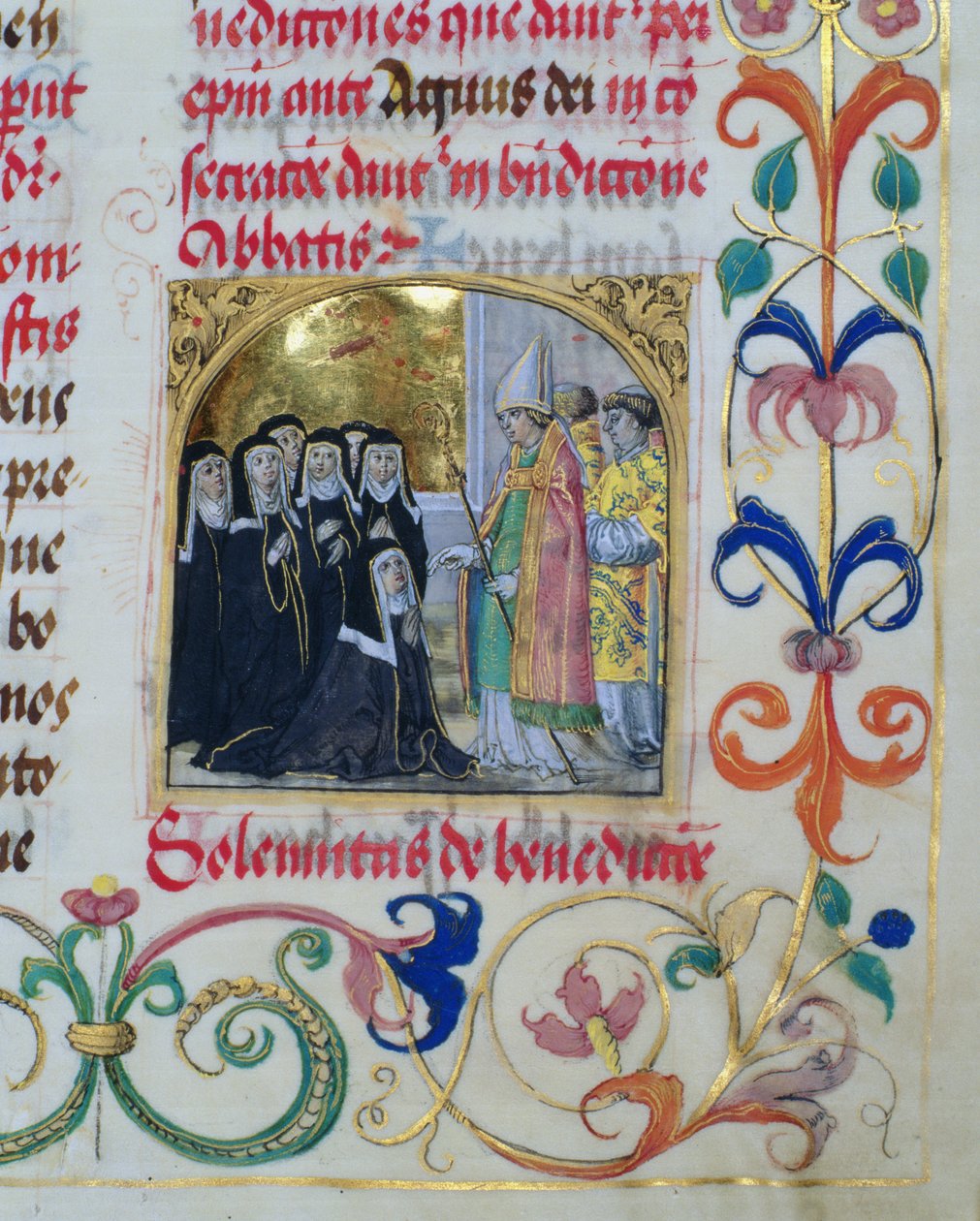 Bishop Blessing the Nuns from the Pontifical of Bishop Erasmus Ciolek, c.1510 by Polish School