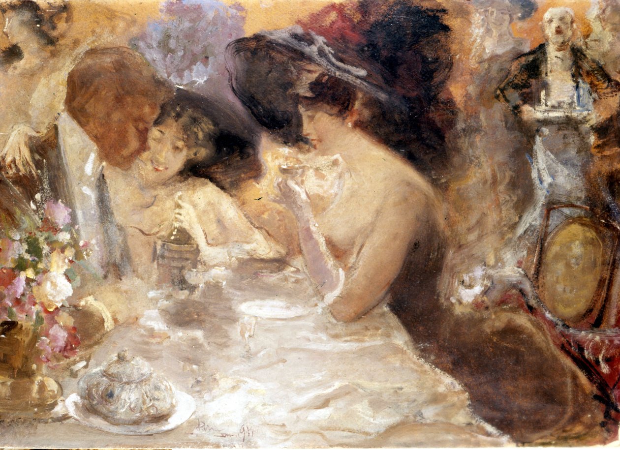 Dinner in Monte Carlo. Belle Epoque by Pompeo Mariani