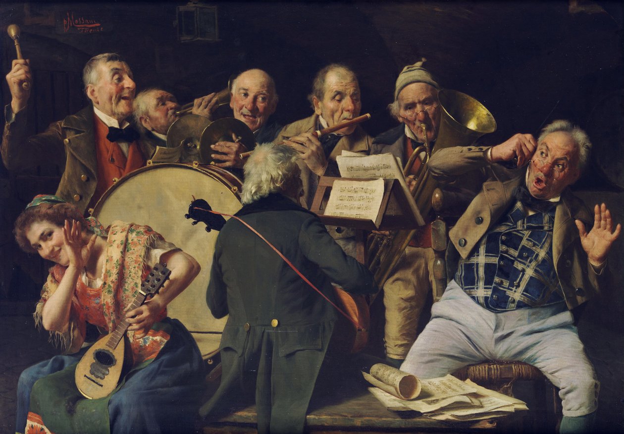 An orchestra rehearsal, c. 1920 by Pompeo Massani
