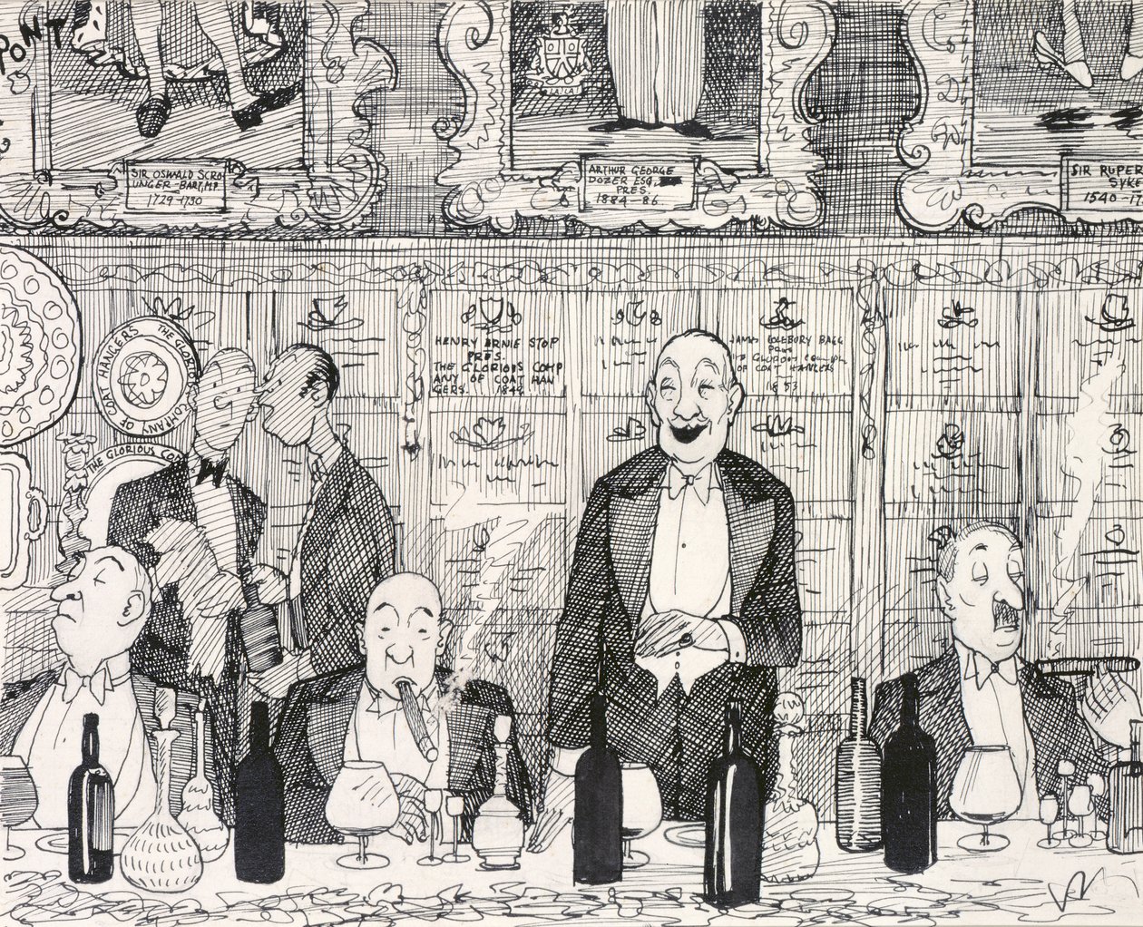 Fondness for Laughing at Our Own Anecdotes, Published in Punch, 10th February 1937 by Pont 1908 40 Pont 1908 40