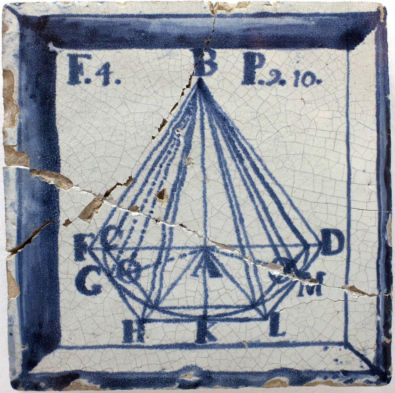 Geometric schema of a pyramid by Portuguese School