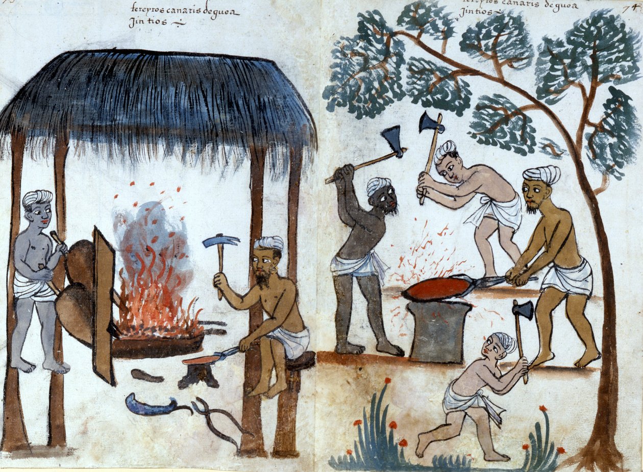 The Primitive Indian Metallurgy (16th Century Portuguese Manuscript) by Portuguese School
