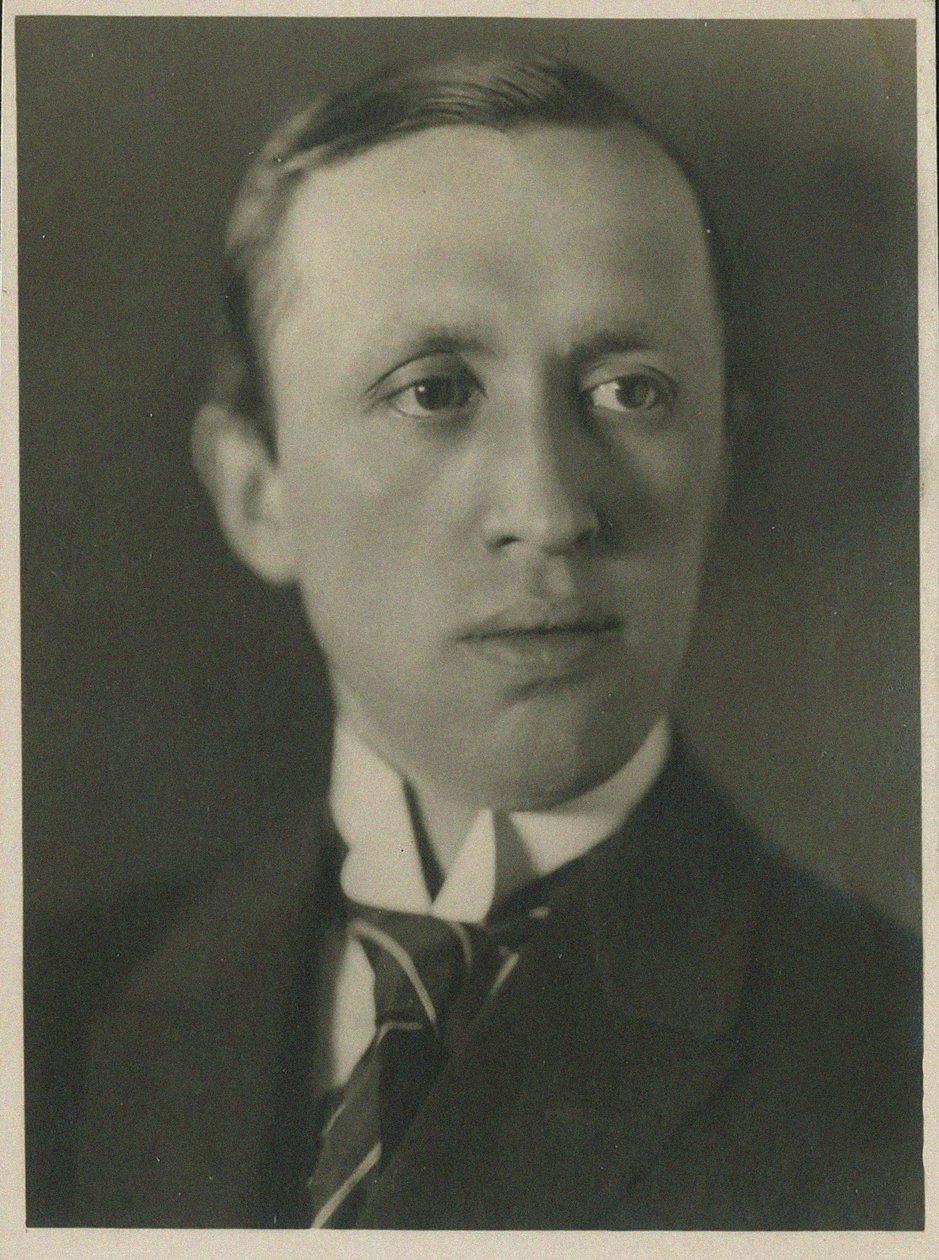 Portrait of Karel Capek by Prague . Photo studio Vanek