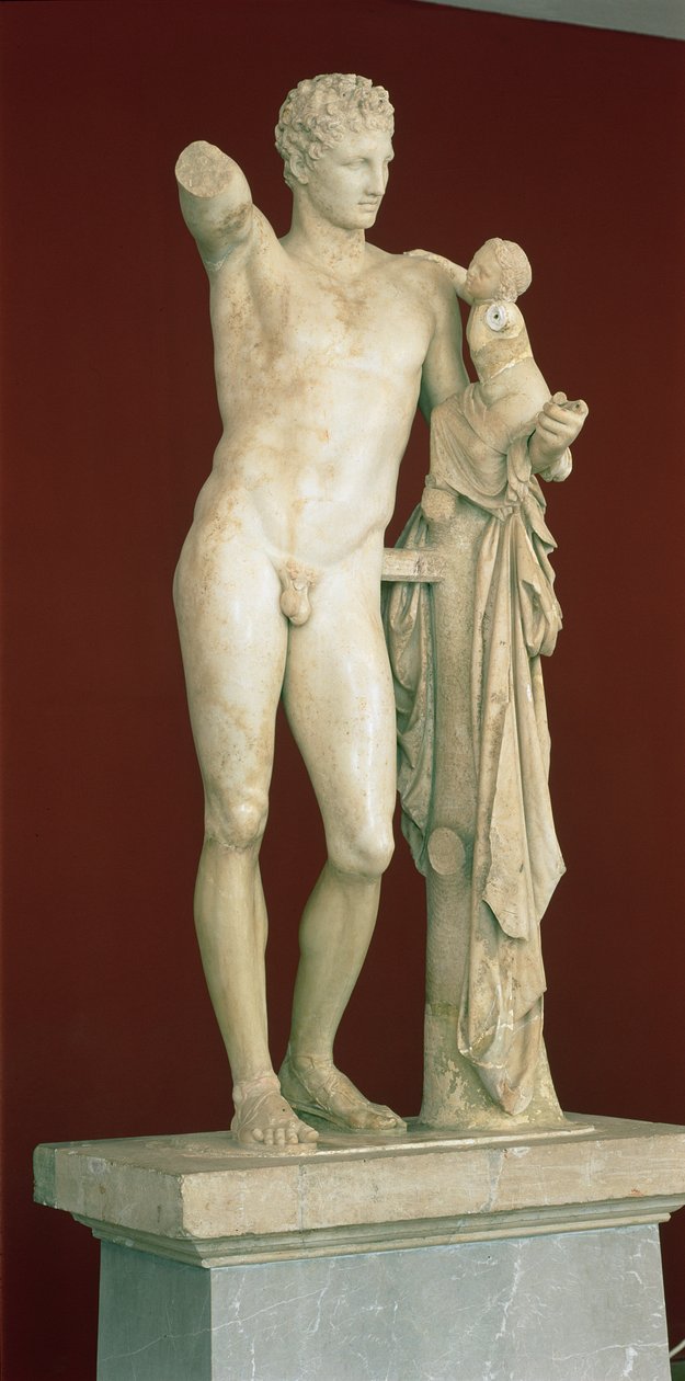 Statue of Hermes and the Infant Dionysus by Praxiteles