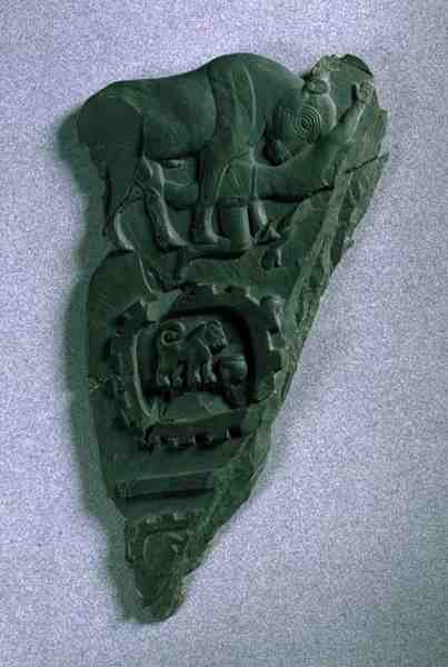 The Bull palette, from Abydos, c.3300-3100 BC by Predynastic Period Egyptian