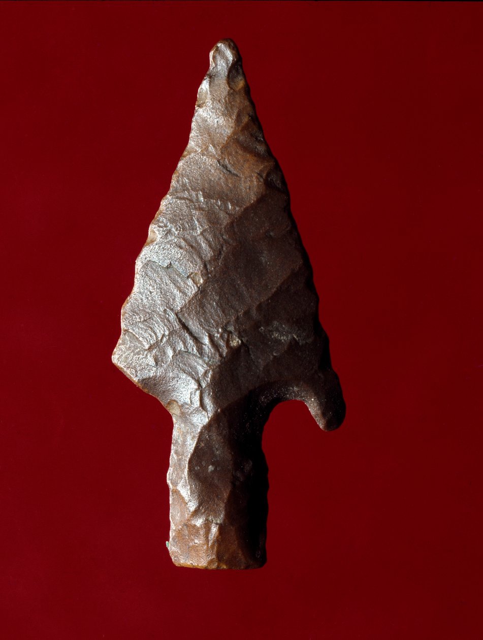 Egyptian Antiquity: Tip of Arrow from the Site of Fayoum by Prehistoric Prehistoric