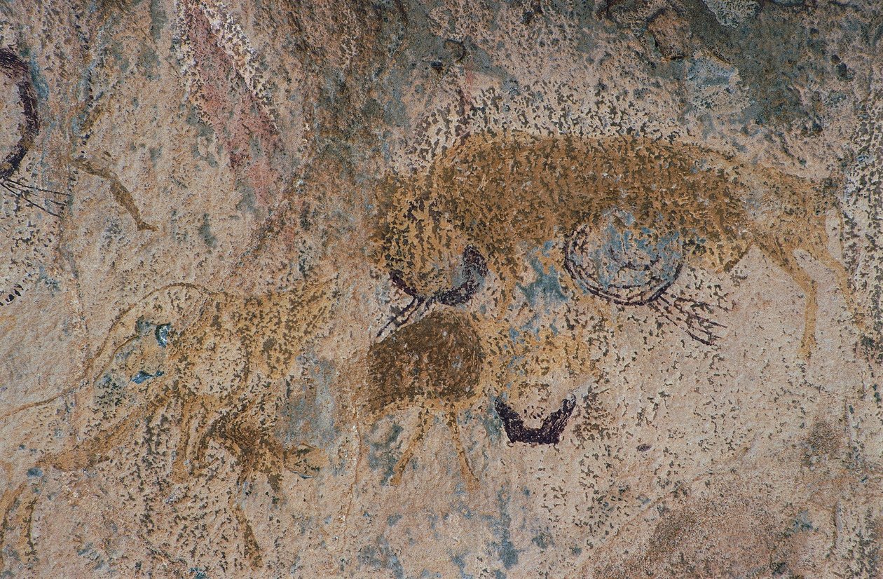 Wild Animals (cave painting) by Prehistoric Prehistoric