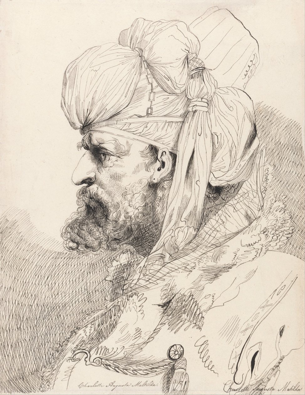 Head of an Aga of the Janisseries by Princess Royal Princess Charlotte