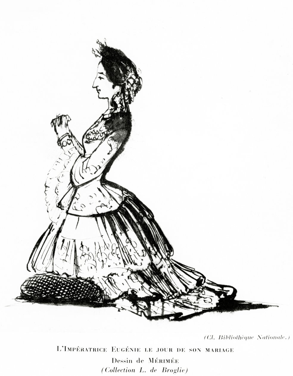Portrait of Empress Eugénie on the Day of Her Marriage, 30 January, 1853 by Prosper Merimee
