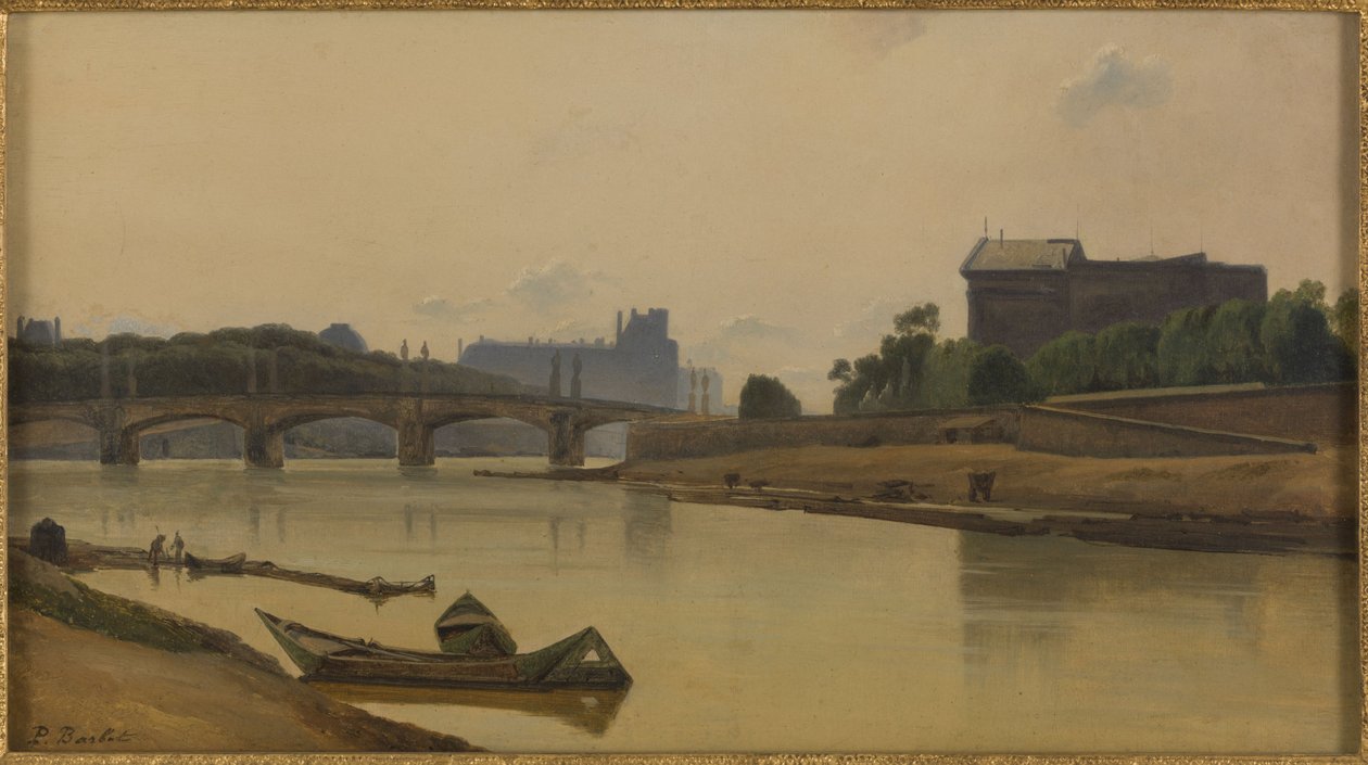 The Concorde Bridge seen from the Conference Quay, circa 1830 by Prosper Barbot