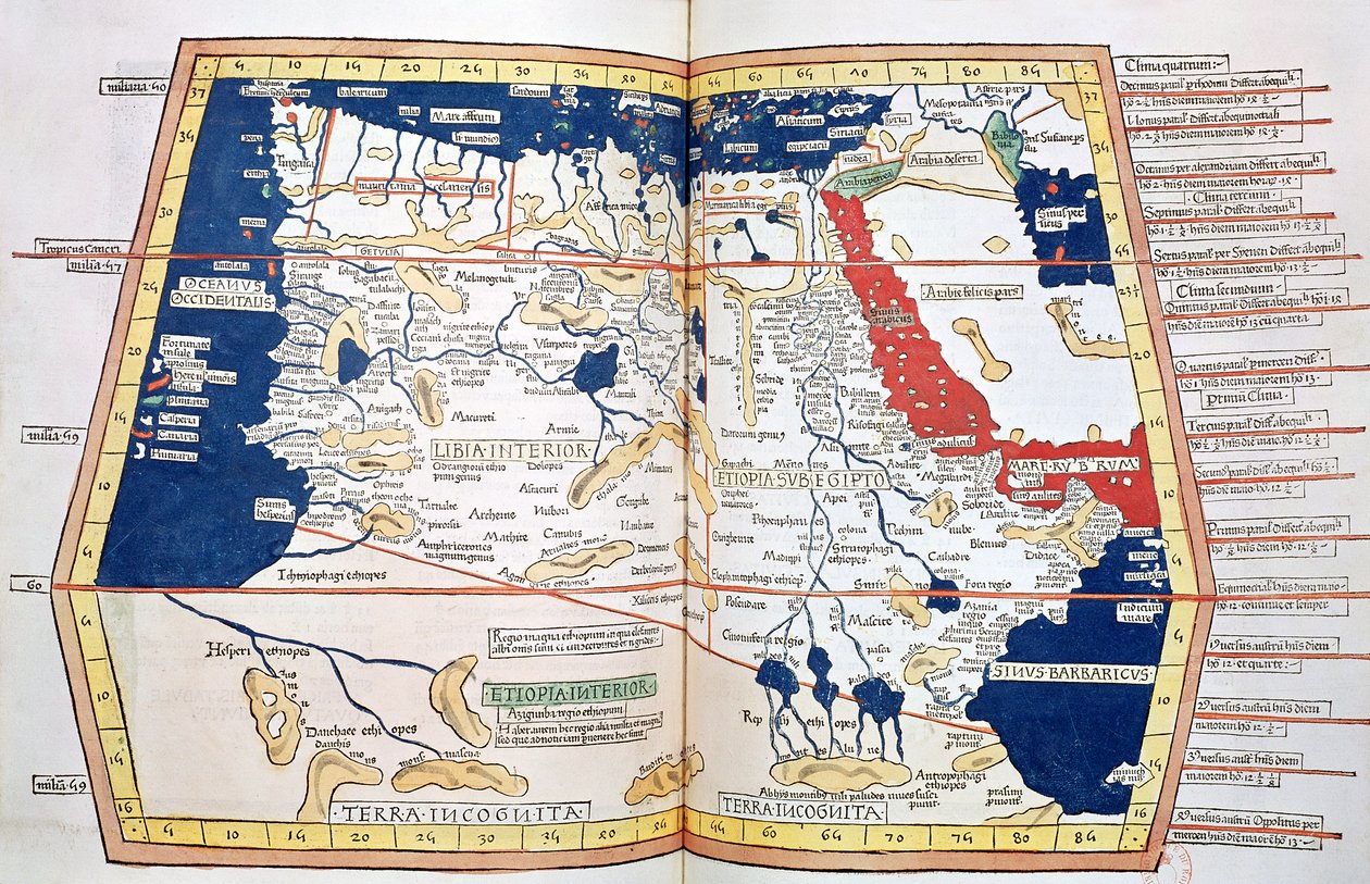 Map of Africa, Plate 18 from an Atlas of the World, 1486 by Ptolemy