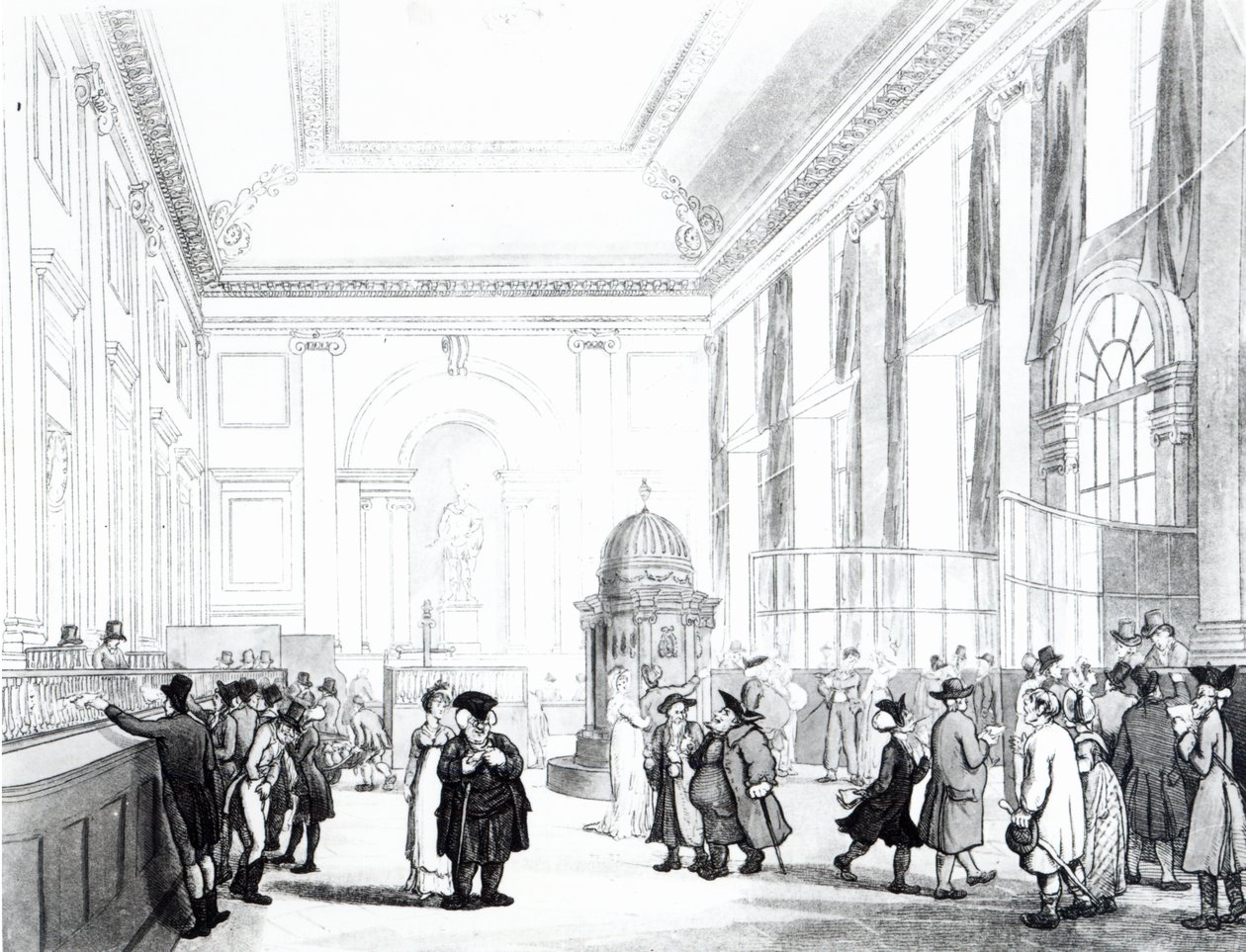 Bank of England, Great Hall, from Ackermann