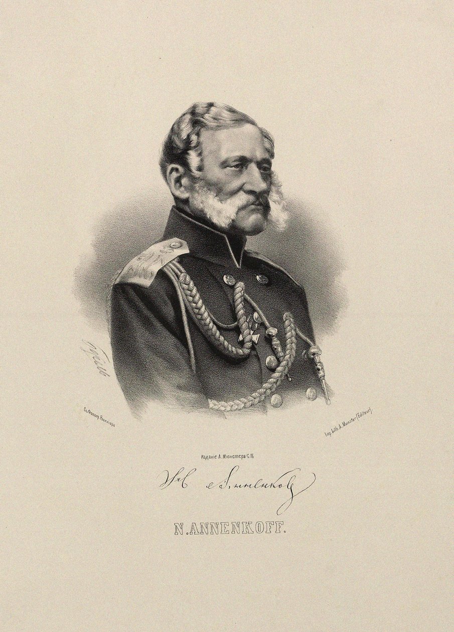 Portrait of General Nikolai Nikolayevich Annenkov by Pyotr Fyodorovich Borel