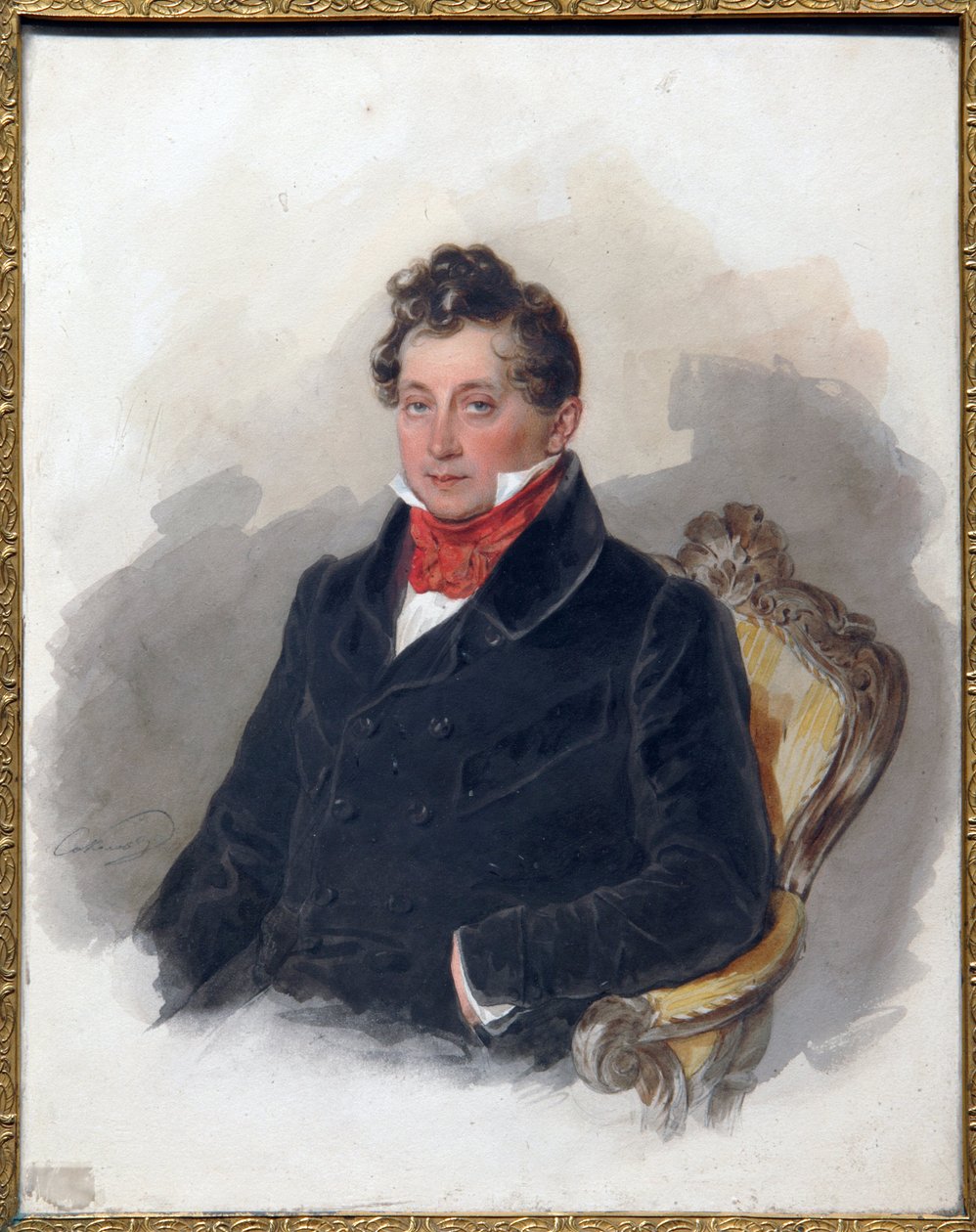 Portrait of the Decembrist Mikhail Vielgorsky (1788-1856) by Pyotr Fyodorovich Sokolov