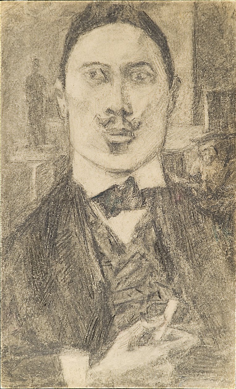 Portrait of the Painter Nikolay Sapunov, 1912 by Pyotr Ignatyevich Bromirsky