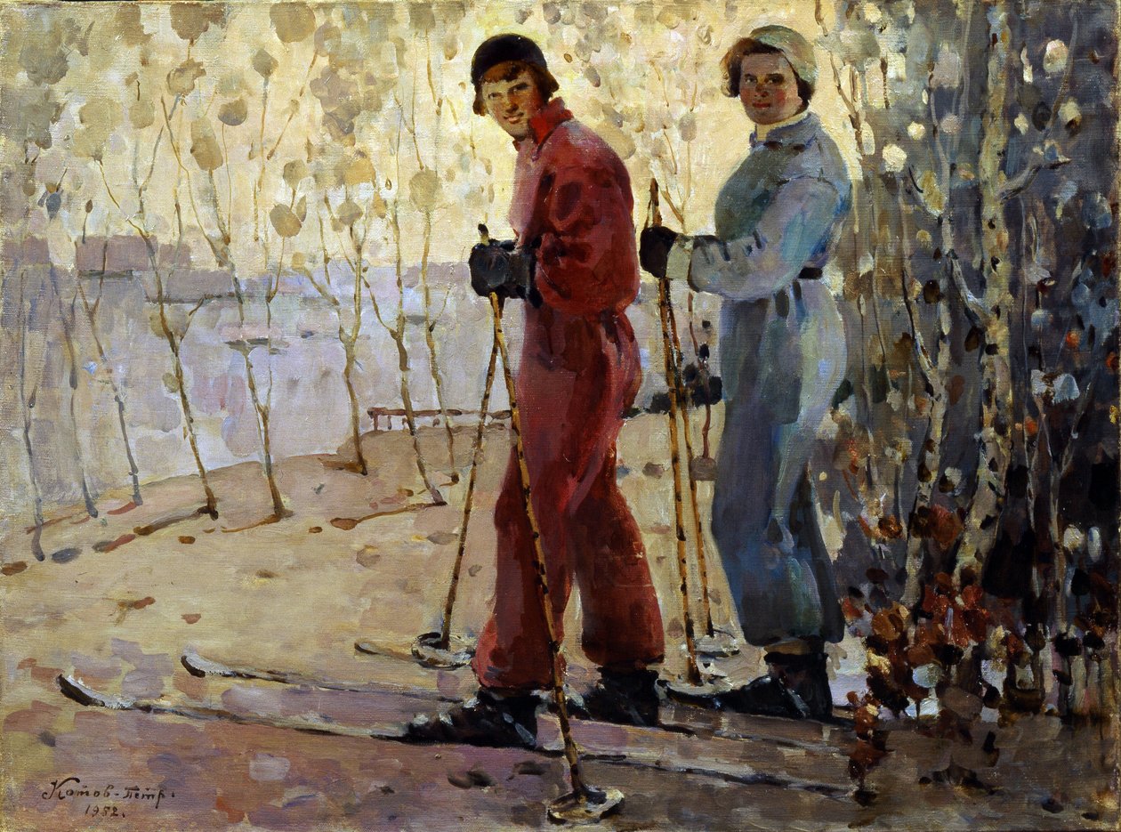 The Skiers by Pyotr Ivanovich Kotov