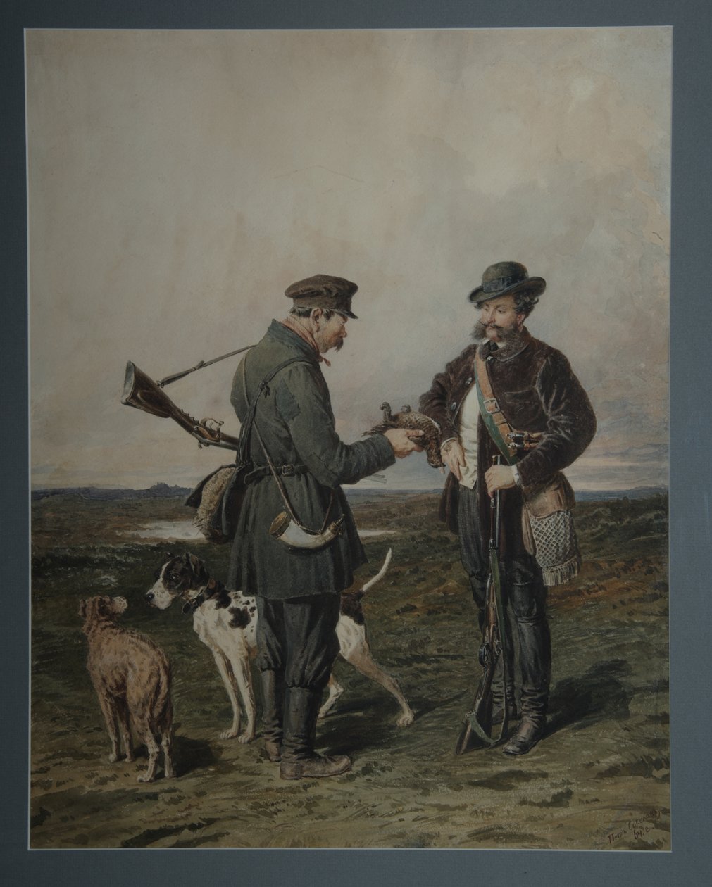 Hunters by Pyotr Petrovich Sokolov