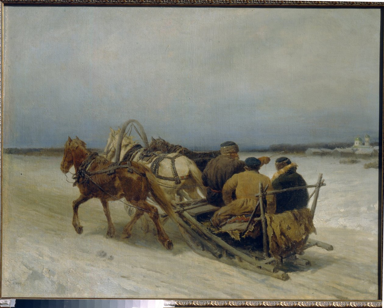 Troika in Winter by Pyotr Petrovich Sokolov