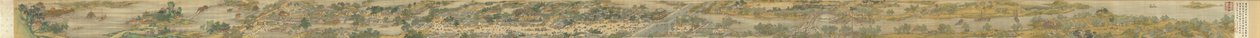 Along the River During the Qingming Festival, Qing Court Version, hand scroll, 1736 by Qing Dynasty Chinese School