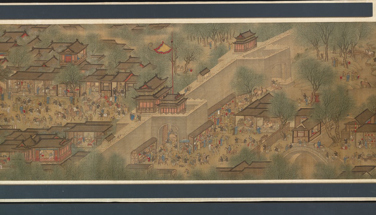 Spring Festival on the River by Qing Dynasty Chinese School