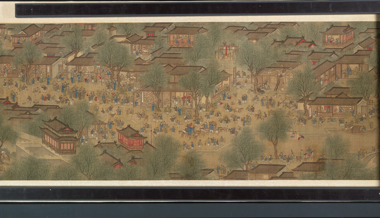 Spring Festival on the River by Qing Dynasty Chinese School