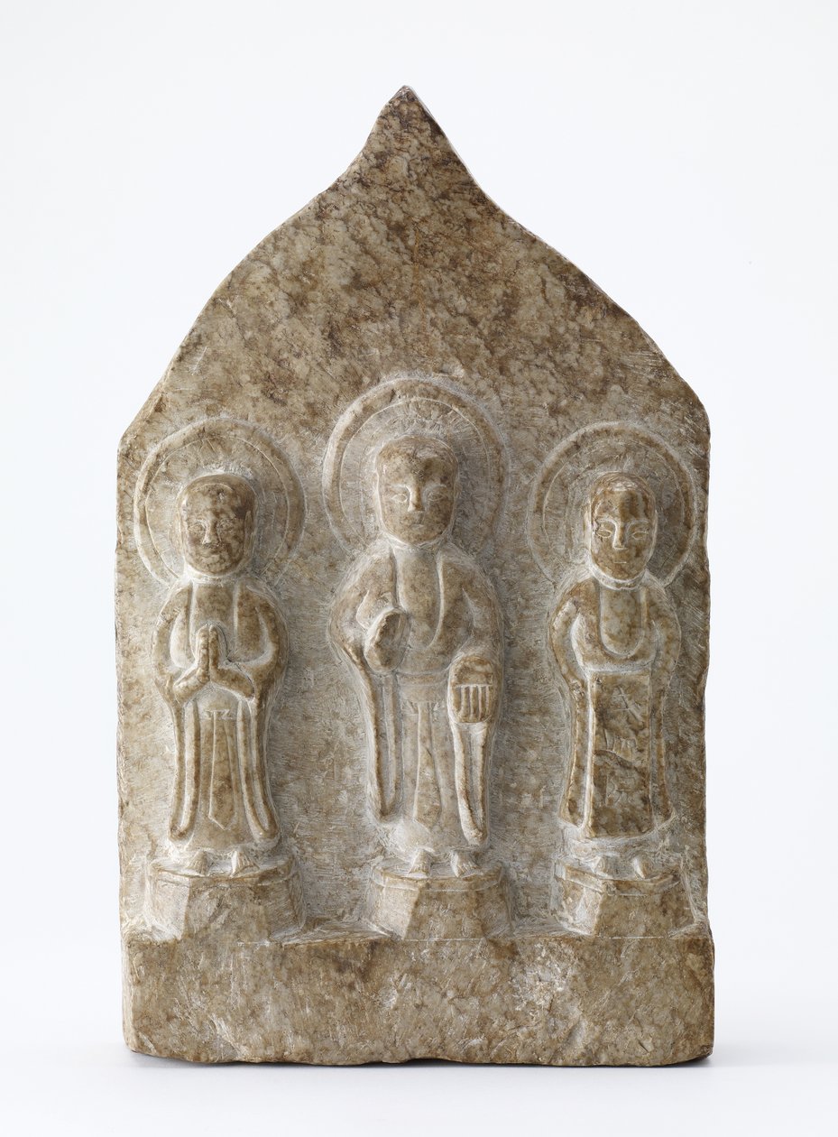 Forgery of a small Buddhist tablet by Qing Dynasty Chinese School