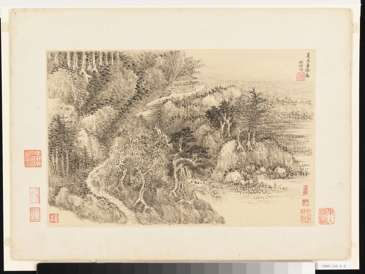 Landscapes after Old Masters, dated 1674 and 1677 (album of twelve leaves) by Qing Dynasty Chinese School